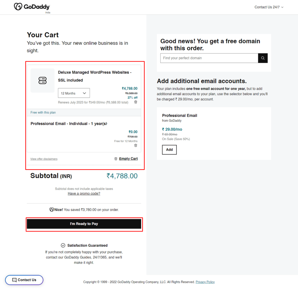 GoDaddy Billing