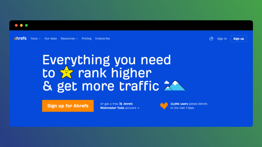 Ahrefs - competitor analysis example website 5